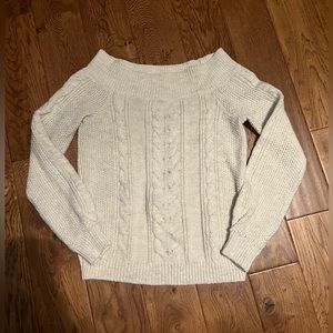 Abercrombie light grey/brown sweater